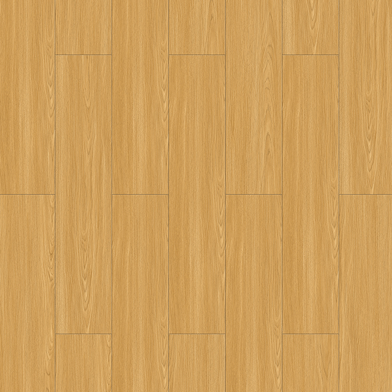 Lantai Papan Vinyl Klik SPC Pola Kayu Kuning-Coklat Pucat