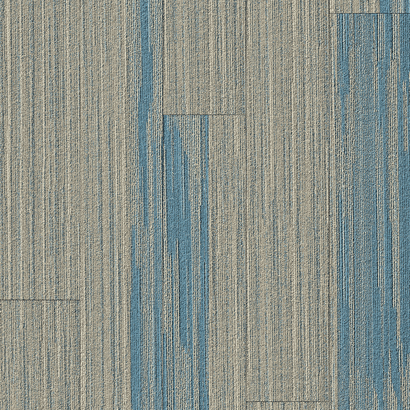 Tekstur Karpet Garis Linier Abu-abu-Biru ABA Klik Lantai Papan Vinyl